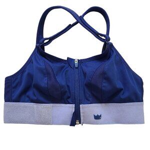 SHEFIT Sports Bra Women Medium Blue Adjustable Athletic Sports Running Jogging